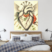 Abstrakte Herz Illustration Canvas Afdruk (Insitu (Slaapkamer))