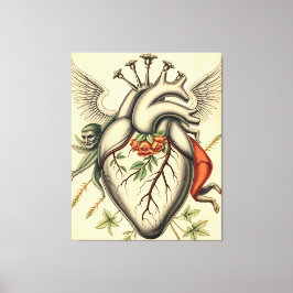 Abstrakte Herz Illustration Canvas Afdruk