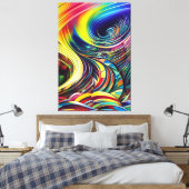 Abstrakte Kunst Canvas Afdruk (Insitu (Slaapkamer))