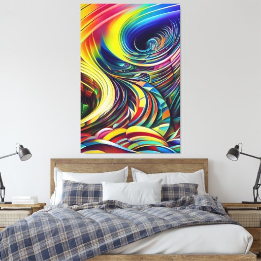 Abstrakte Kunst Canvas Afdruk (Insitu (Slaapkamer))