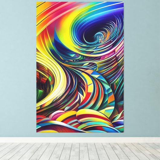 Abstrakte Kunst Canvas Afdruk (Insitu (Houten vloer))