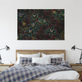 Abstrakte Kunst Leinwand, Leuchtende Neonblumen Canvas Afdruk (Insitu (Slaapkamer))