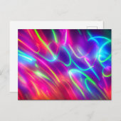 Abstrakte Neonfarben Briefkaart (Voorkant / Achterkant)