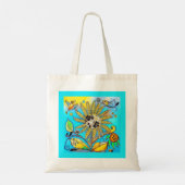 Abstrakte Sonnenblume Tote Bag (Achterkant)