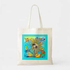 Abstrakte Sonnenblume Tote Bag