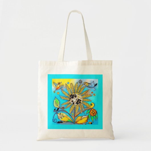 Abstrakte Sonnenblume Tote Bag (Voorkant)