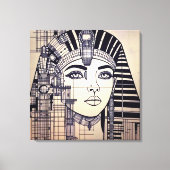 Abstrakter Cleopatra Kopf Canvas Afdruk (Voorkant)