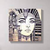 Abstrakter Cleopatra Kopf Canvas Afdruk (Voorkant)