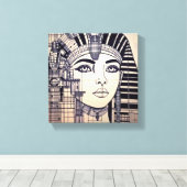 Abstrakter Cleopatra Kopf Canvas Afdruk (Insitu (Houten vloer))