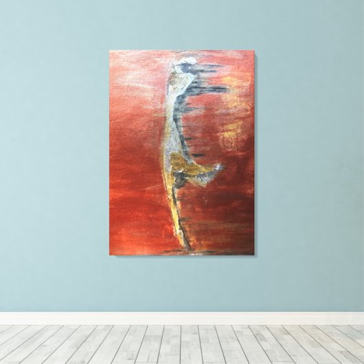 Abstraktes Bild der Insel Sylt Canvas Afdruk (Insitu (Houten vloer))