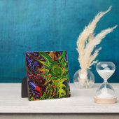 Abstraktes Bild mit dem Titel "Welten entstehen" Fotoplaat (Insitu)