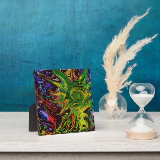 Abstraktes Bild mit dem Titel "Welten entstehen" Fotoplaat (Insitu)