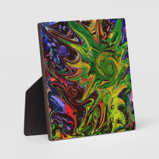 Abstraktes Bild mit dem Titel "Welten entstehen" Fotoplaat (Voorkant)