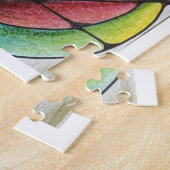 Abstraktes farbenfrohes Puzzle Legpuzzel (Zijkant)