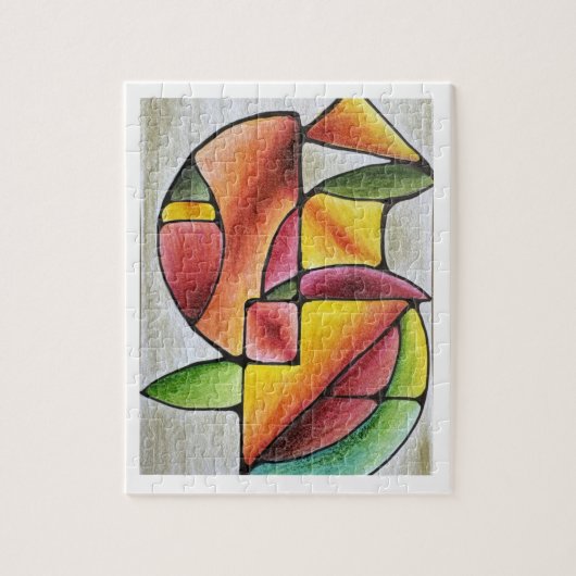Abstraktes farbenfrohes Puzzle Legpuzzel (Verticaal)