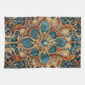 abstraktes florales Muster 7 Theedoek (Horizontaal)