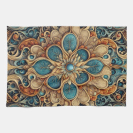 abstraktes florales Muster 7 Theedoek