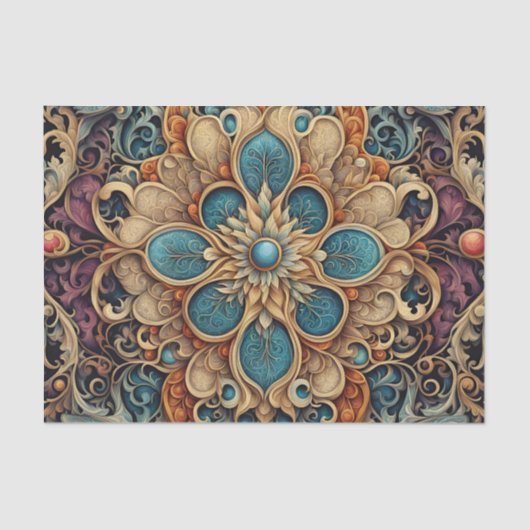 abstraktes florales Muster 7 Tissuepapier (Voorkant)