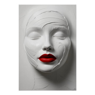 Abstraktes Gesicht Poster