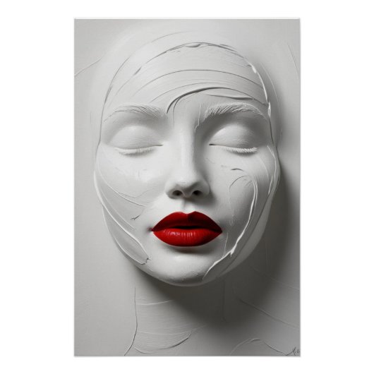 Abstraktes Gesicht Poster (Voorkant)