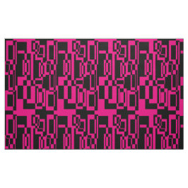 Abstraktes Pink/Schwarz Muster  Formen Stof