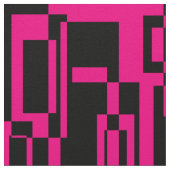 Abstraktes Pink/Schwarz Muster Formen Stof (Close Up)