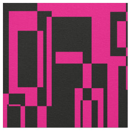 Abstraktes Pink/Schwarz Muster  Formen Stof