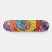 Abstraktes Schnecken Muster, multicolor Persoonlijk Skateboard (Horizontaal)
