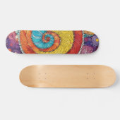 Abstraktes Schnecken Muster, multicolor Persoonlijk Skateboard (Horizontaal)