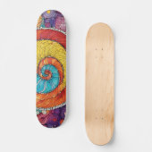 Abstraktes Schnecken Muster, multicolor Persoonlijk Skateboard (Voorkant)