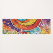 Abstraktes Schnecken Muster, multicolor Yogamat (Achterkant (horizontaal))