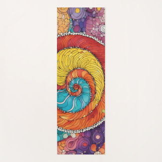 Abstraktes Schnecken Muster, multicolor Yogamat