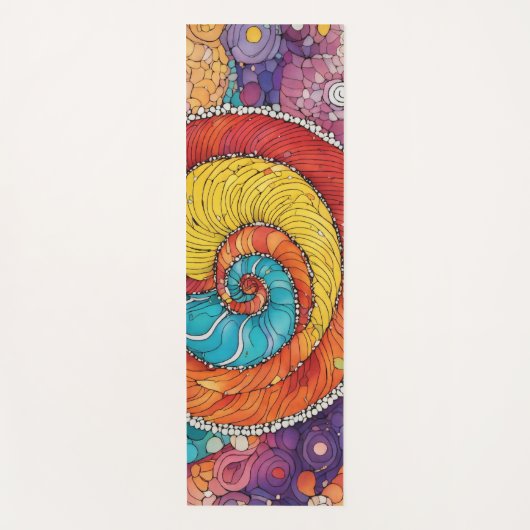 Abstraktes Schnecken Muster, multicolor Yogamat (Voorkant)