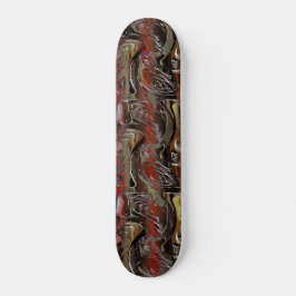 Abstrato entalhado em mogno e vermel ho escuro persoonlijk skateboard