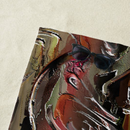 Abstrato entalhado em mogno e vermel ho escuro strandlaken