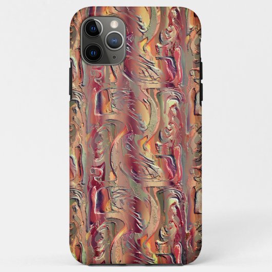 Abstrato entalhado em salmão e vermel ho gradiente Case-Mate iPhone case (Achterkant)