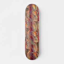 Abstrato entalhado em salmão e vermel ho gradiente persoonlijk skateboard