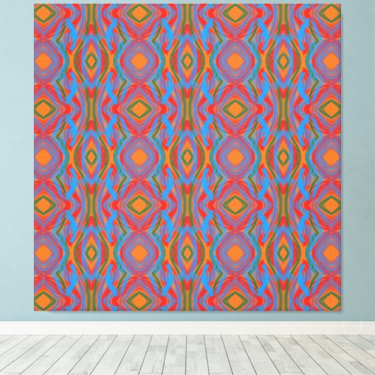 Abstrato Laranja Canvas Afdruk (Insitu (Houten vloer))