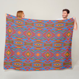 Abstrato Laranja Fleece Deken