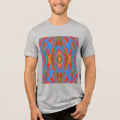 abstrato laranja Tri-Blend shirt (Voorkant)