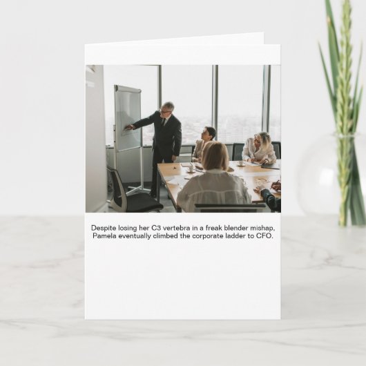 Absurd Corporate-Climber Pamela Stock Photo Kaart (Voorkant)
