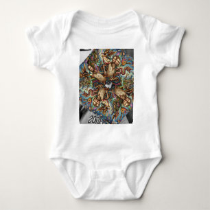 absurd ontwerp t-shirt volledig geflagd