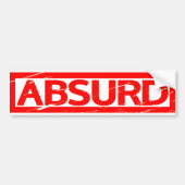 Absurde Stempel Bumpersticker (Voorkant)