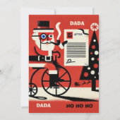 Absurdistische Dada-brief van de Kerstman Kaart (Achterkant)