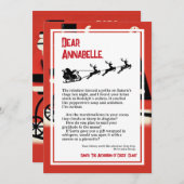 Absurdistische Dada-brief van de Kerstman Kaart (Voorkant / Achterkant)