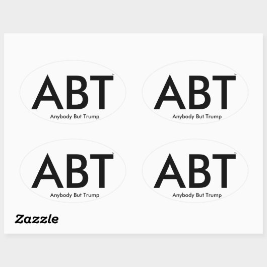("ABT") Iedereen behalve Trump Ovale Sticker (Vel)