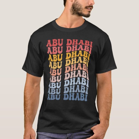 Abu Dhabi City Groovy Retro T-shirt (Voorkant)