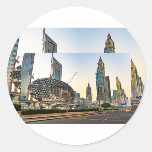 Abu Dhabi City Tour Ronde Sticker (Voorkant)