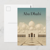 Abu Dhabi Grote Moskee Uitzicht Briefkaart (Voorkant / Achterkant)