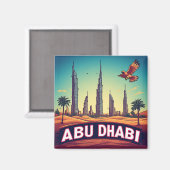 🧲 Abu Dhabi Kustvakantie Herinnering UAE 🌊 Magneet (Voorkant / Achterkant)